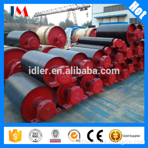 cement mining industry material belt conveyor bend pulley